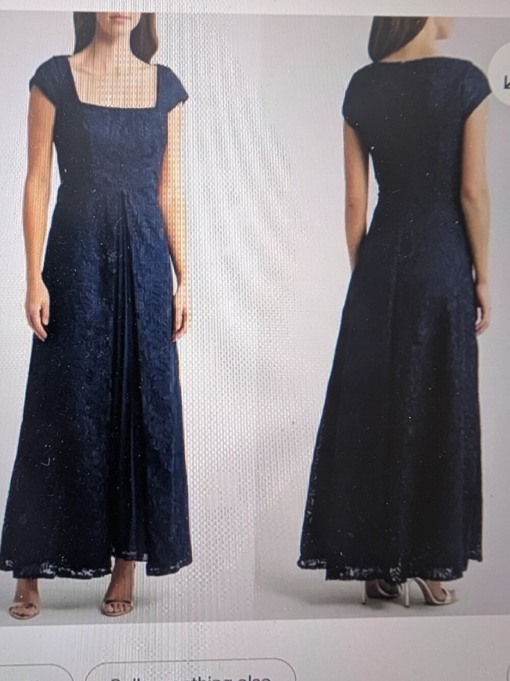 Kay Unger Midnight Blue pleated evening dress Size 10